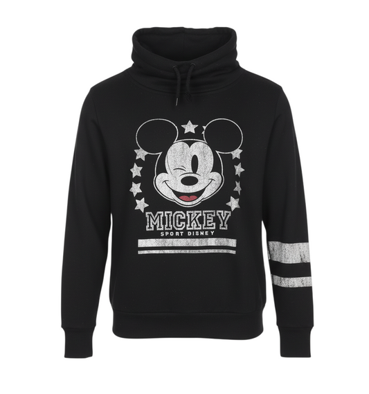 Disney Women’s Black Mickey Graphic Pullover Sweatshirt Size 8