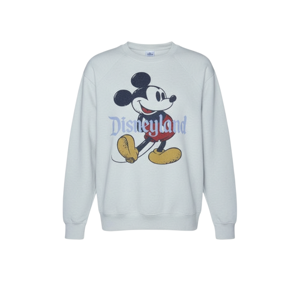 Disney Women’s Grey Mickey Mouse Disneyland Sweatshirt L Crew Neck Pullover