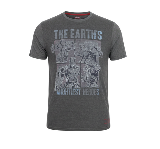 George Marvel Comics Boys Grey Medium Avengers Superhero Graphic T-Shirt