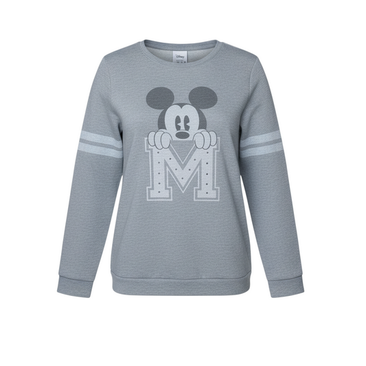 Disney Atmosphere Womens Grey Mickey Mouse Sweatshirt Size 12
