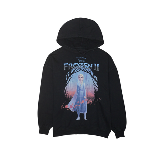 Pull&Bear Disney Frozen II Black Hoodie S Women Elsa Graphic Print