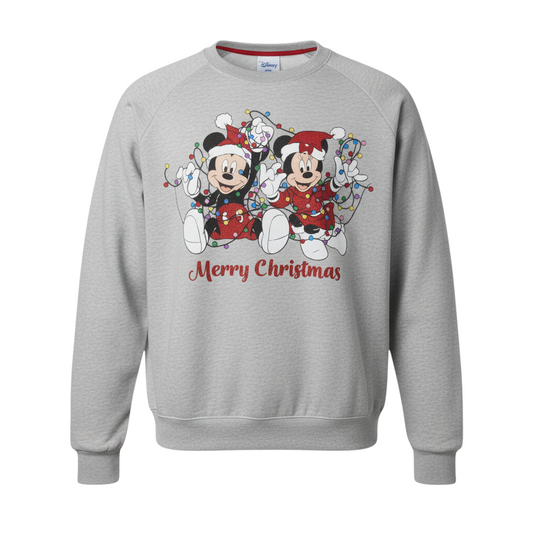 Disney Mickey & Minnie Grey Christmas Sweatshirt Women XL George