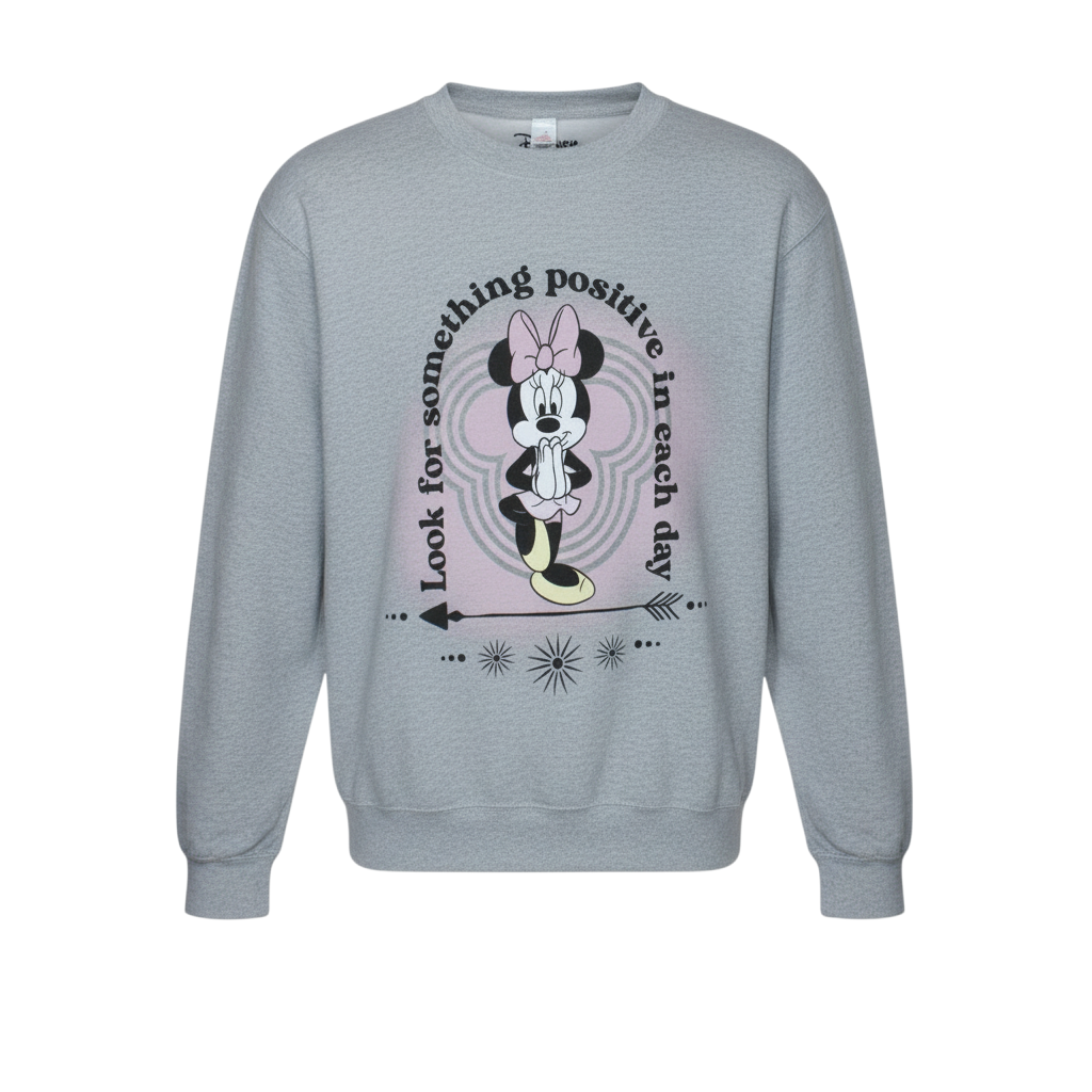 Disney x Topshop Women's Grey Minnie Mouse Pullover Sweatshirt UK 10