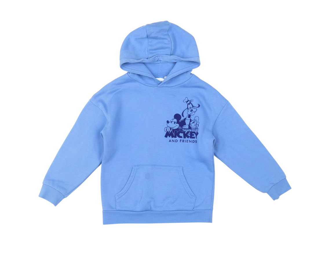 Disney Girls Blue Mickey & Friends Pullover Hoodie 7-8 Years
