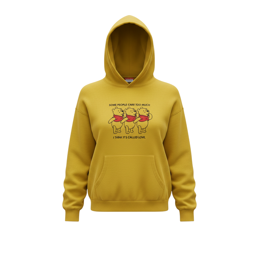 Disney Women's Yellow Winnie the Pooh Pullover Hoodie XS