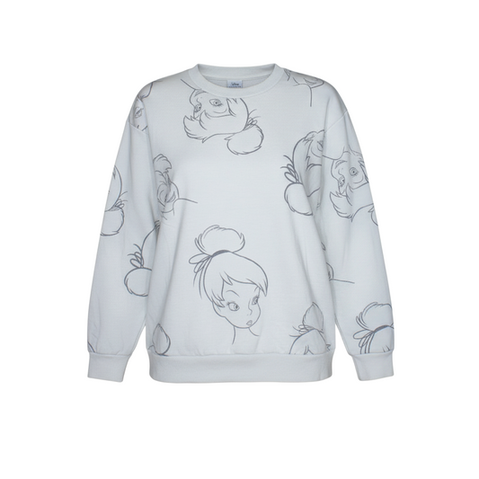 Disney Classics at George Women’s White Tinker Bell Sweatshirt Size M 12-14