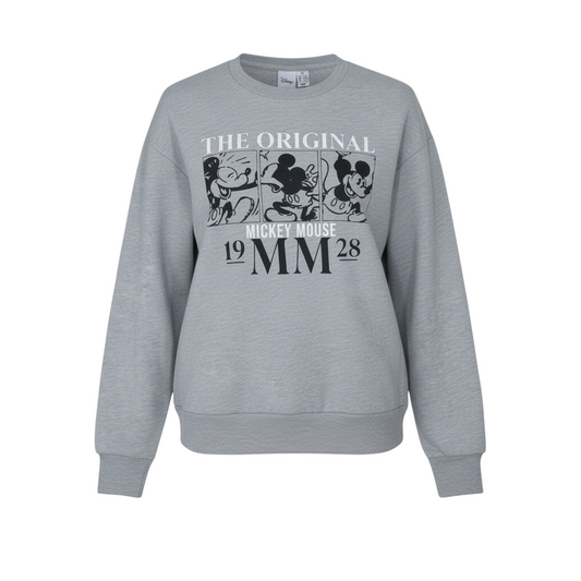 Primark Cares Women Grey Mickey Mouse Pullover Sweatshirt 2XS