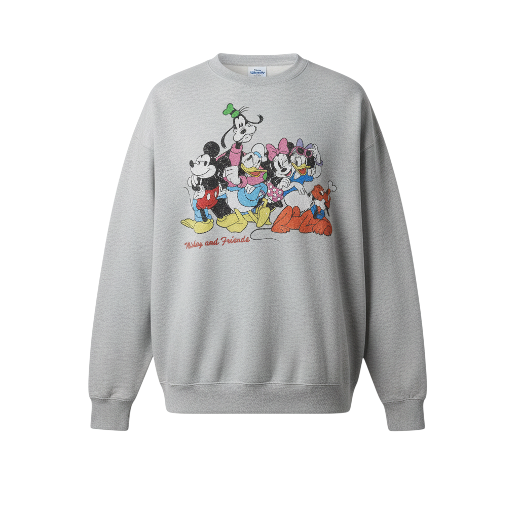 Disney 100 Primark Women Grey Mickey & Friends L Sweatshirt
