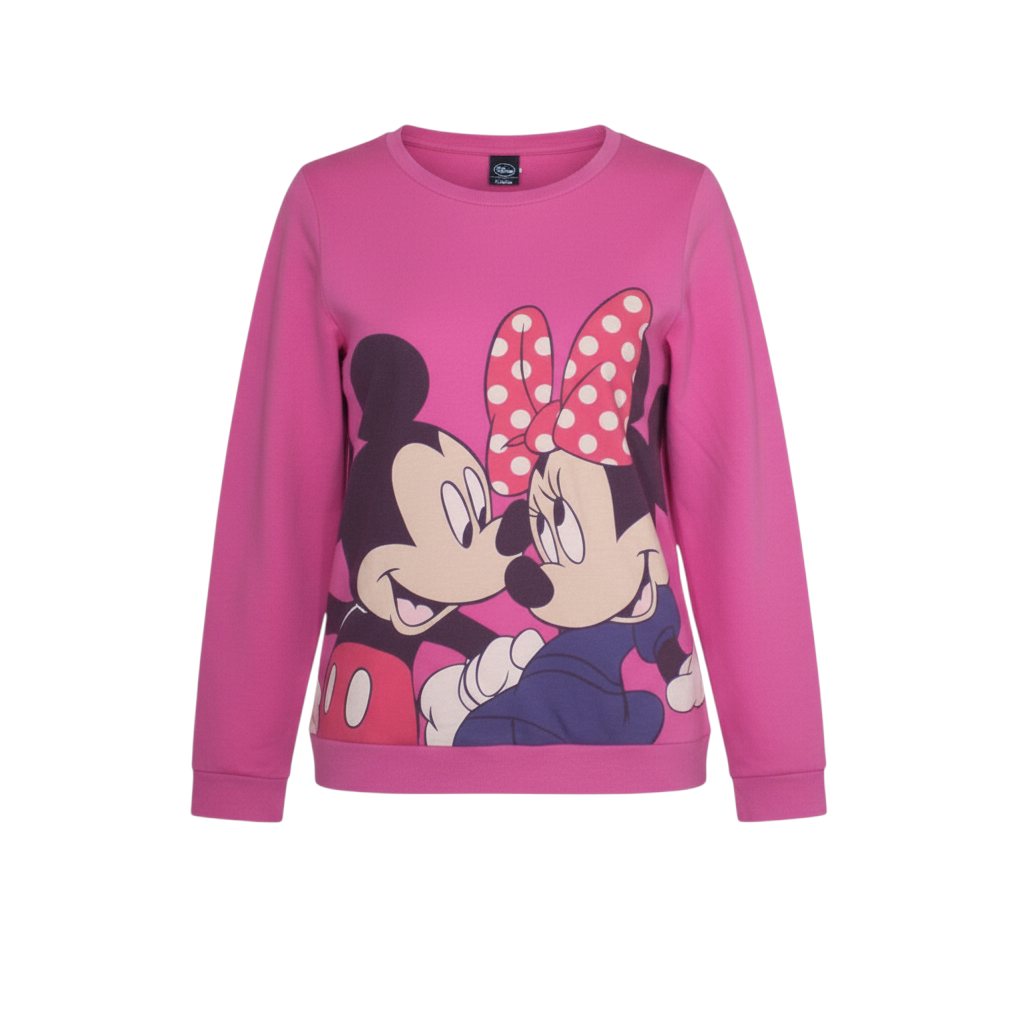 Disney at George Pink Minnie & Mickey Pullover Sweatshirt Womens UK 18