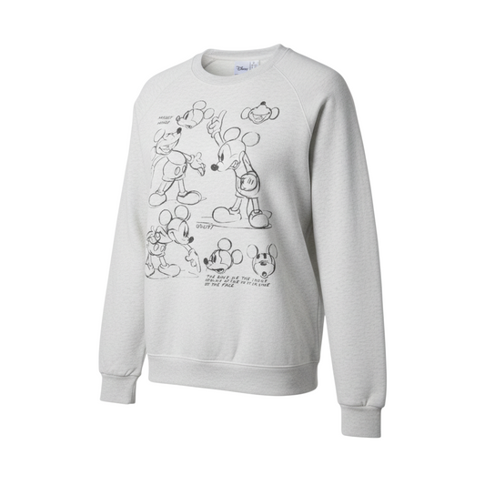 Disney x Primark Womens White Mickey Mouse Sketch Sweatshirt XL 18/20