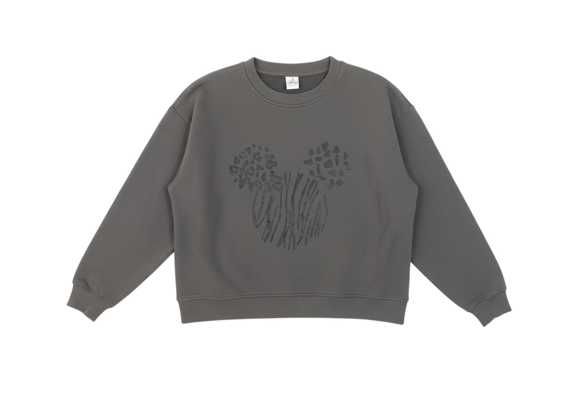 Disney by Very Women's Grey Mickey Mouse Crew Neck Sweatshirt Size M