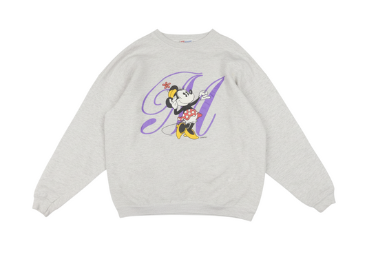 Hanes Women’s Grey Minnie Mouse Pullover Sweatshirt XL