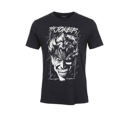Batman Joker Black Cotton Graphic Men's Small T-Shirt