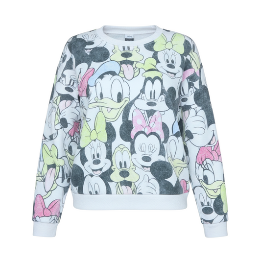 Disney at George Women White Multicoloured Pullover Sweatshirt L