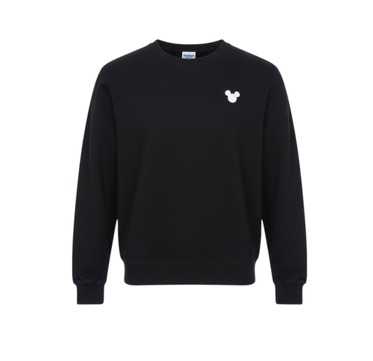 H&M Divided Women Black Small Pullover Sweatshirt Mickey Logo