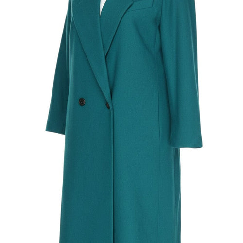 Adolfo Classics Women's Green Wool Long Overcoat Size 8