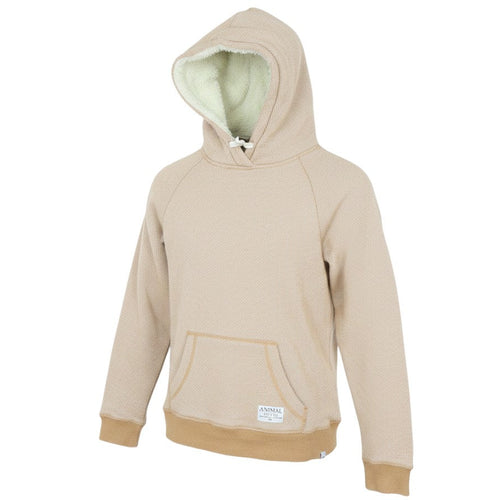 Animal Womens Beige Hooded Pullover Hoodie Size 8 Cotton Blend Lined