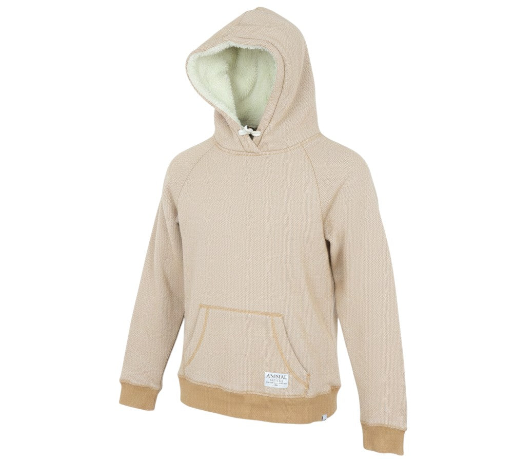 Animal Womens Beige Hooded Pullover Hoodie Size 8 Cotton Blend Lined