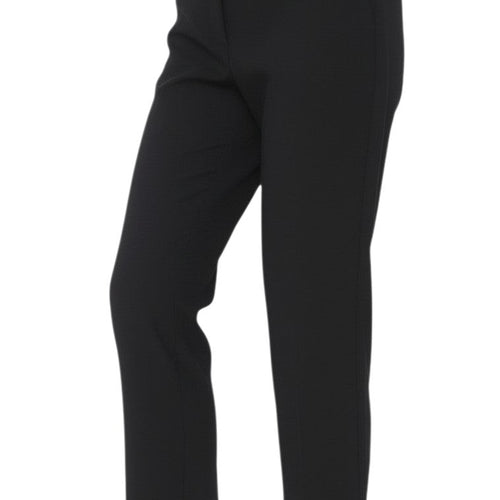 Marks & Spencer Women's Black UK 6 Ruffle Hem Straight Dress Trousers