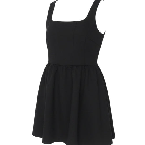 Prewornwholesale Marks and Spencer sleeveless black skater dress with a square neckline and flared skirt