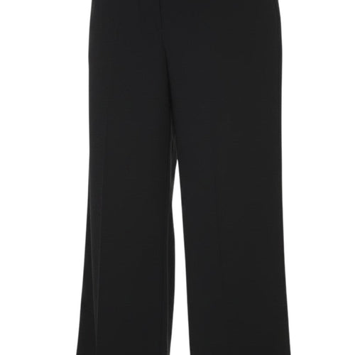 Prewornwholesale Marks and Spencer black straight leg trousers with a comfortable stretch fit and mid-rise waist.