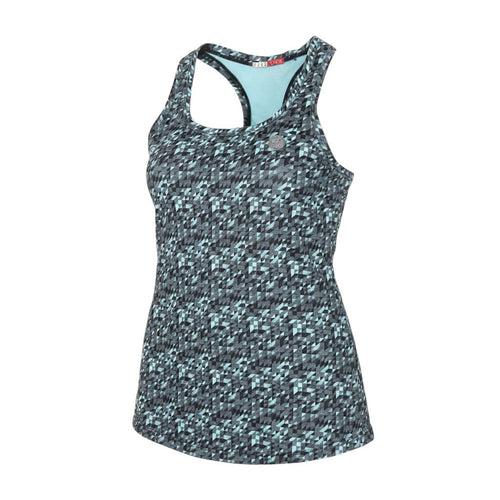 Elle Sport Women's Blue Geometric Racerback Tank Top Size 10