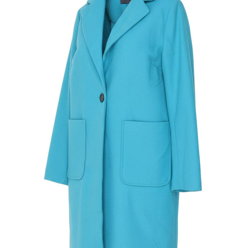 Marks and Spencer Women's Blue Size 6 Single-Breasted Mid-Length Coat