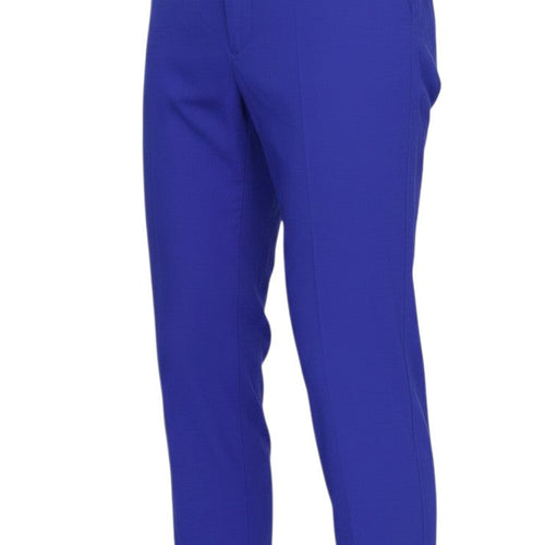 Marks and Spencer Women Blue UK 6 Short Tapered Smart Trousers