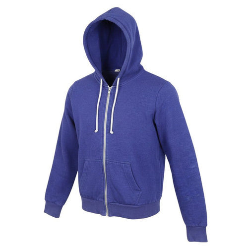 Prewornwholesale blue H&M Divided full zip hoodie with drawstring hood and kangaroo pockets in cotton blend fleece