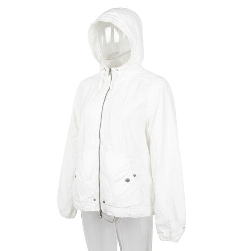 Eddie Bauer Womens White XL Hooded Ripstop Cotton Anorak Jacket