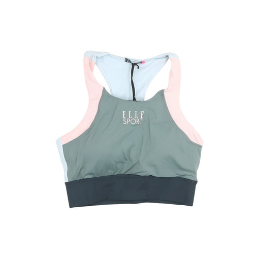 Elle Sport Women's Multicoloured Medium Sports Bra with Reflective Safety Technology