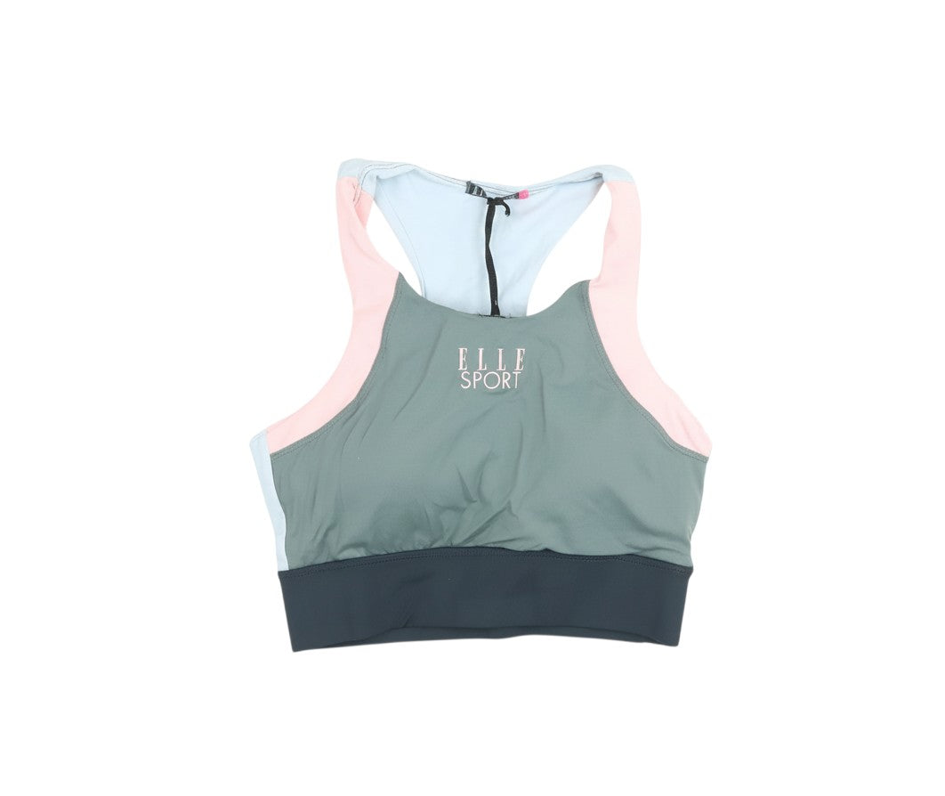 Elle Sport Women's Multicoloured Medium Sports Bra with Reflective Safety Technology