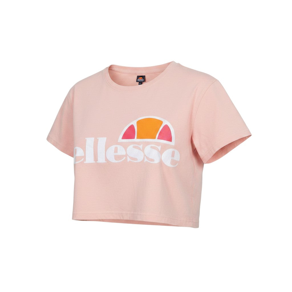 Ellesse Women's Beige Cropped Logo T-Shirt Size 8