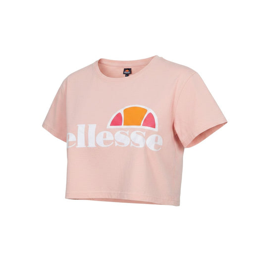 Ellesse Women's Beige Cropped Logo T-Shirt Size 8