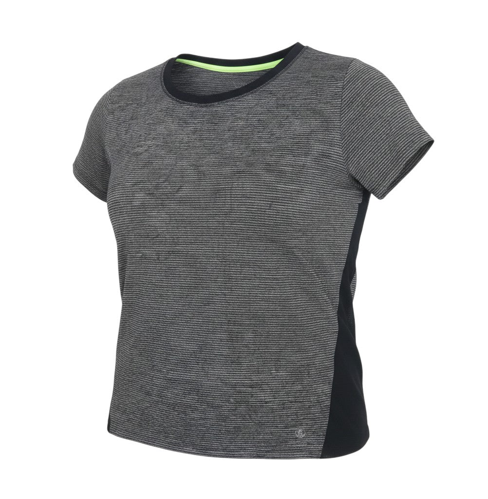 Prewornwholesale St. Bernard for Dunnes Stores grey heathered active T-shirt with black side panels and crew neck.