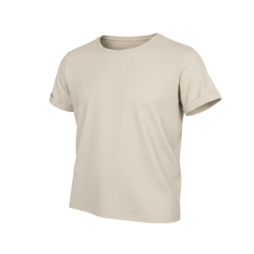 Prewornwholesale Marks and Spencer ivory cotton crew neck t-shirt with rolled sleeves