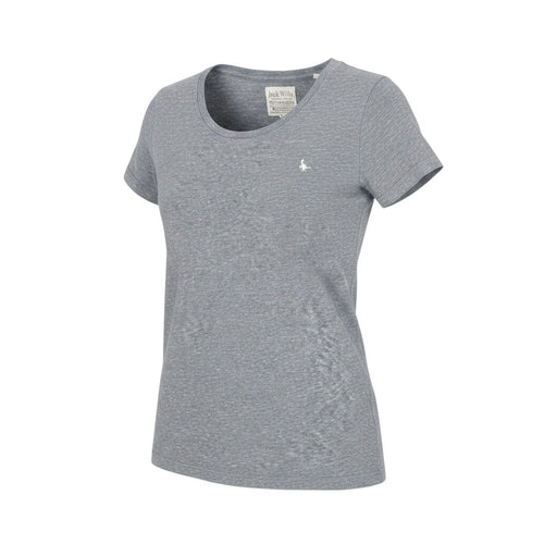 Jack Wills Womens Grey Size 6 Slim Fit Jersey T-Shirt