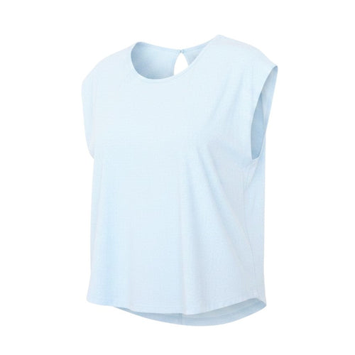 Prewornwholesale Marks and Spencer light blue polyester round neck sleeveless pullover t-shirt with back cutout