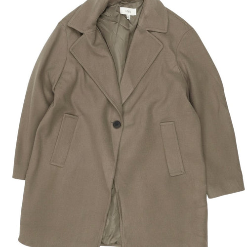 Marks and Spencer Women's Brown Size 16 Classic Overcoat