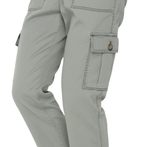Marks & Spencer Women Green UK 8 Regular Cargo Tapered Trousers