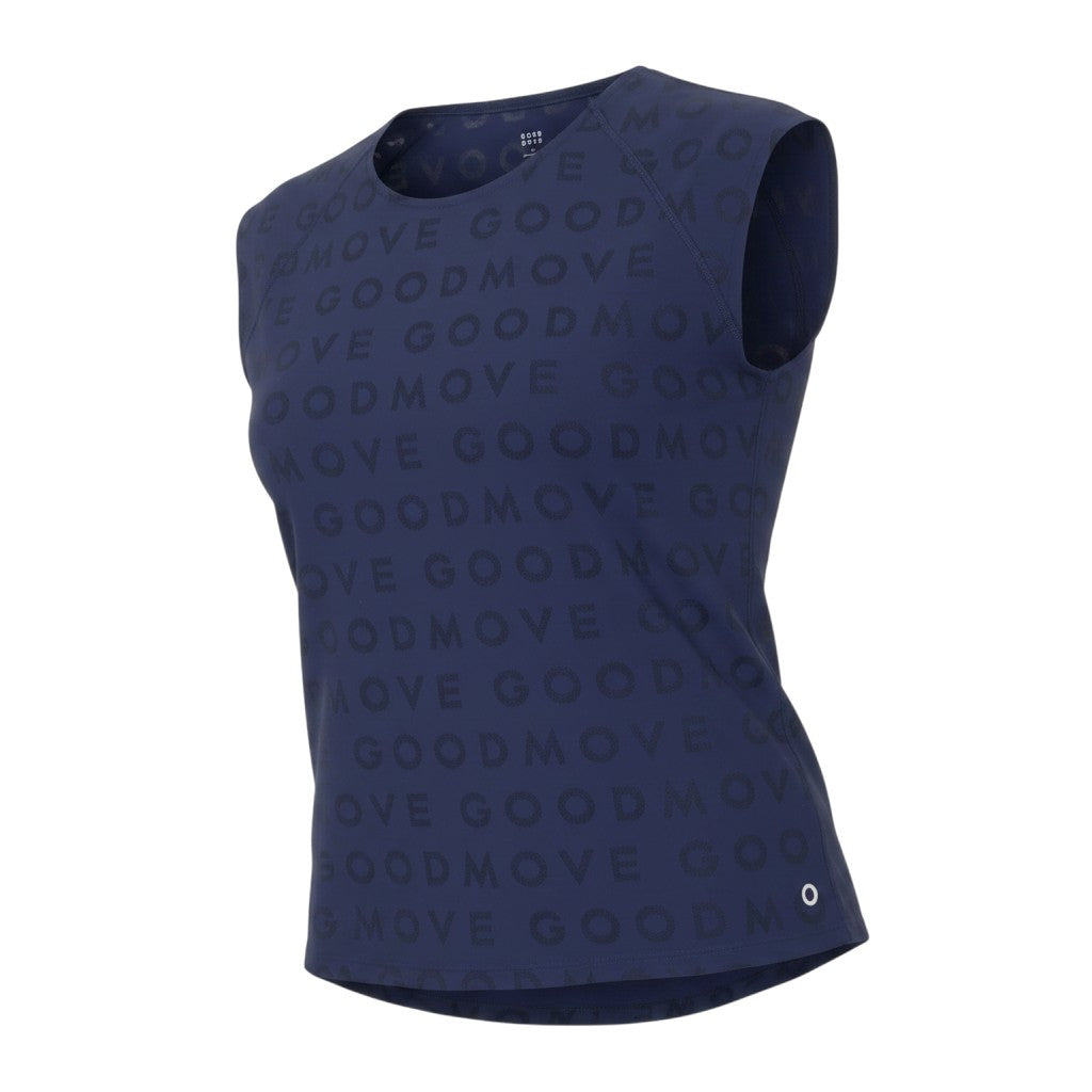 Marks and Spencer Women Navy Blue Polyester Blend Sleeveless T-Shirt Size 12