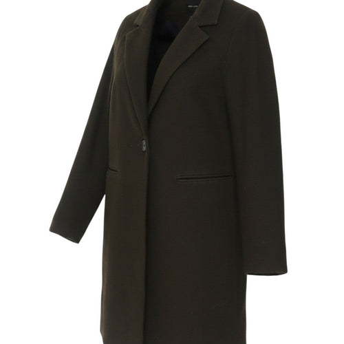 New Look Women’s Brown UK 12 Long Single-Breasted Overcoat