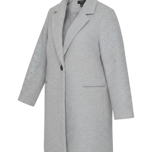 New Look Petite Women’s Grey Wool Blend Single-Breasted Coat UK 12