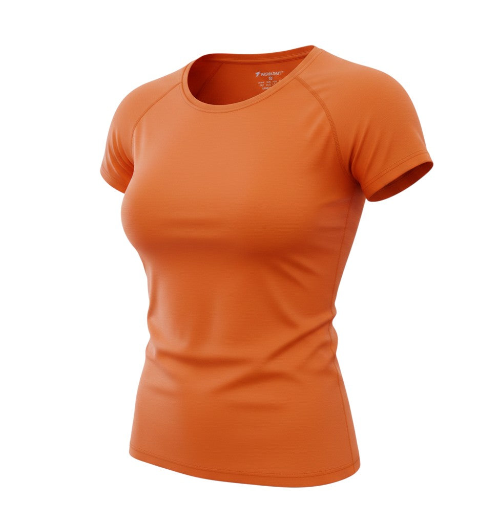 Additional view of WorkOut Women's Orange XS Pullover T-Shirt