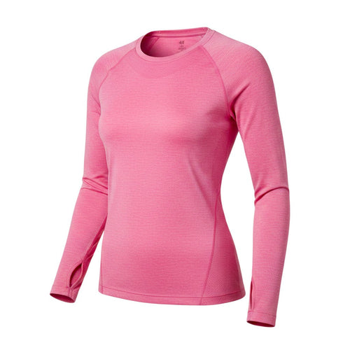 H&M Women Pink Long Sleeve Sport T-Shirt Size S Slim Fit Activewear