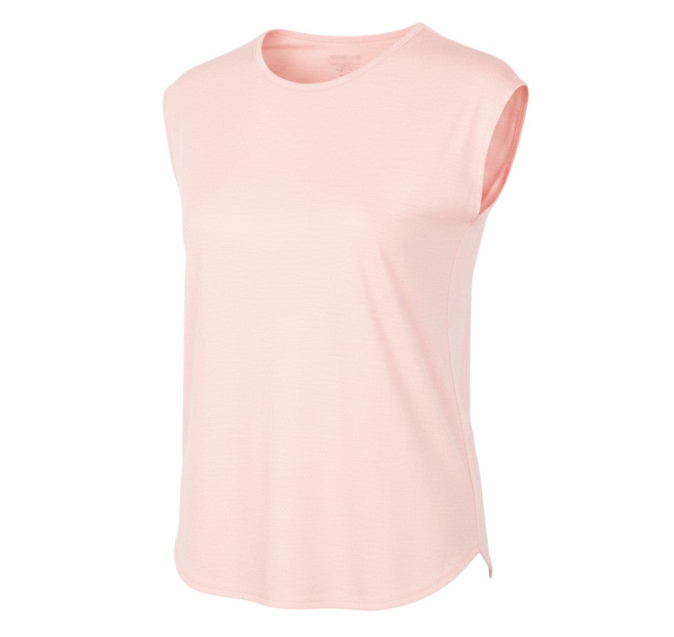 Prewornwholesale St. Bernard for Dunnes Stores pink mesh active T-shirt with crew neck and cap sleeves