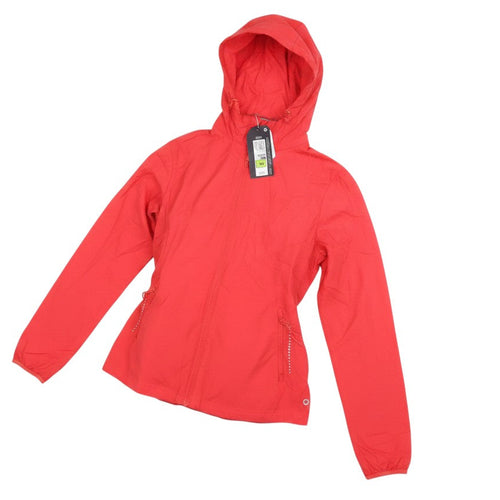 Prewornwholesale Marks and Spencer red hooded windbreaker jacket with zip closure and elasticated cuffs
