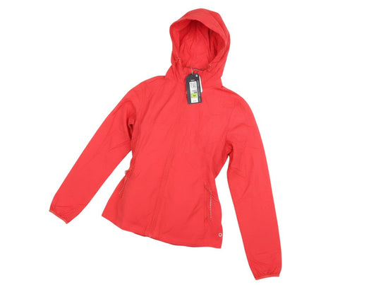 Prewornwholesale Marks and Spencer red hooded windbreaker jacket with zip closure and elasticated cuffs