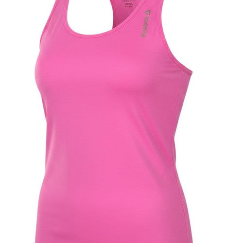 Reebok Womens Pink  Polyester Basic Tank Size XS Round Neck Pullover