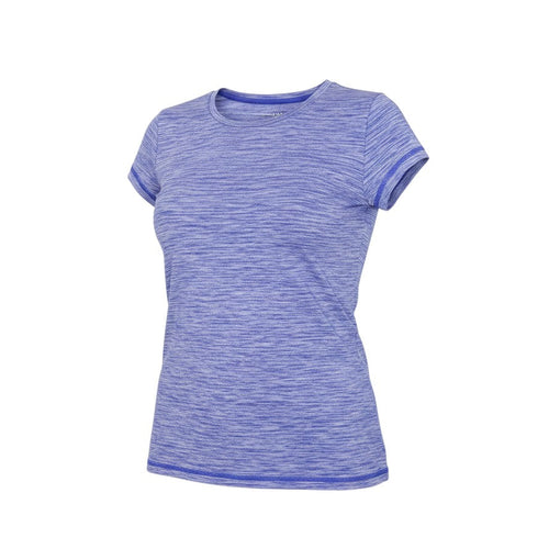 Prewornwholesale Rip Curl women's blue marl slim fit active T-shirt with short sleeves and crew neck